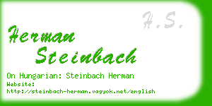 herman steinbach business card